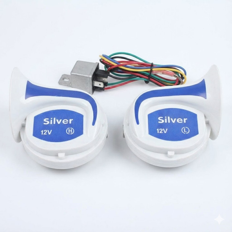 خرید بوق اکویی 12V مدل 18Tone همراه یک جفت بوق و آفتامات