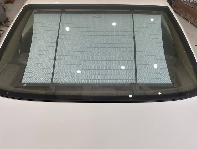 پرده عقب کشوی دومیل 100cm (پرده الیکسی ELX) سفید